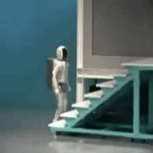 Stairs Robot Fail GIF