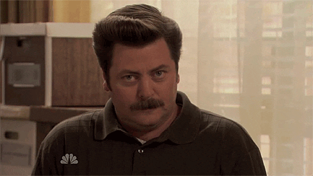 parks and recreation creepy face GIF