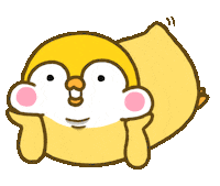 Anduony yellow penguin shake tail Sticker