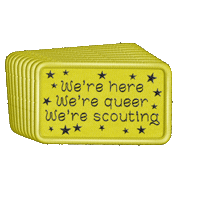 cinemaqueer queer camp scout patch Sticker