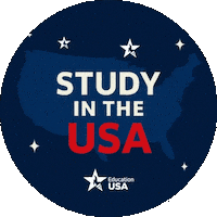 Logo Usa Map Sticker by educationusaczech