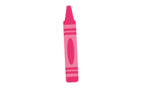 Paffinaa pink rosa crayon cartoleria Sticker