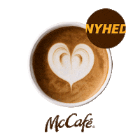mcdonaldsdanmark mcdonalds latte art mcd cappucino Sticker