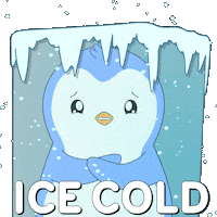 Freezing Ice Cold Sticker by Pudgy Penguins
