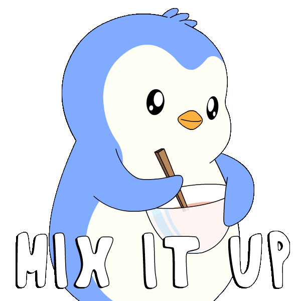 Shake It Up Cooking Sticker by Pudgy Penguins