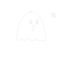 Oordinaery happy sticker ghost simple Sticker