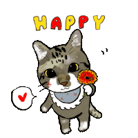 Happy 猫 Sticker