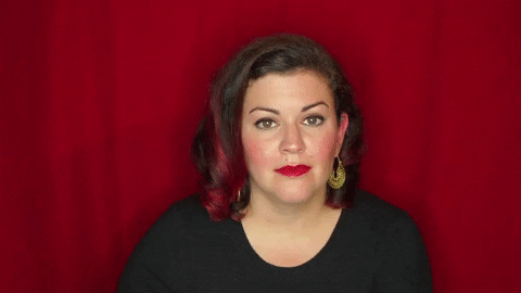 christinegritmon giphygifmaker red disbelief frustration GIF