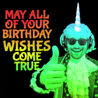 Happy Birthday Unicorn GIF