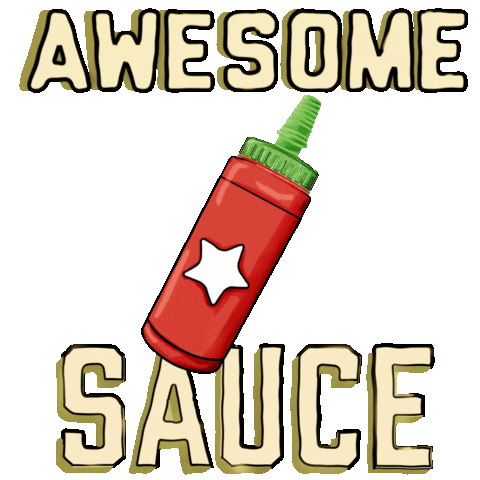 You Are Awesome Sriracha Sauce Sticker by GIPHY Studios 2021