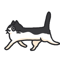 Tuxedo Cat Sticker by bunny_is_moving