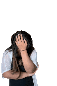 Face Palm Smh Sticker by allyzashaine