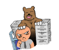 tired man Sticker by Doghero
