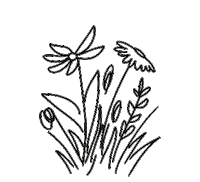 MyCottageGarden summer nature black flowers Sticker