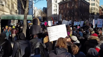 Protesters Gather at Stonewall Inn in Solidarity with Refugees