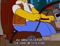 driving homer simpson GIF