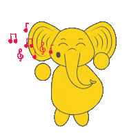 yellow_fant dance elephant yellowfant Sticker