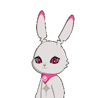 Point Bunny Sticker by Fluffey