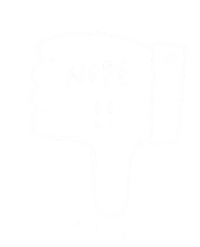 Hand No Sticker by Miss NoProblem