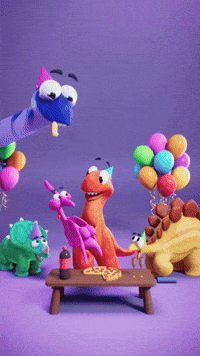 Excited Happy New Year GIF by Claynosaurz