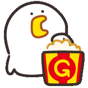Chick Popcorn Sticker