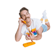 Call Me 80S Sticker by Bright Light Bright Light