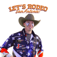 sanantoniorodeo rodeo rodeo clown bull fighter san antonio rodeo Sticker