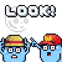 Look Pointing Sticker by Potatoz by 9GAG