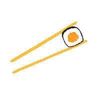 Illustration Eating Sticker