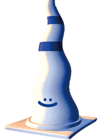 ejrl smile cone 더기 watch your step Sticker