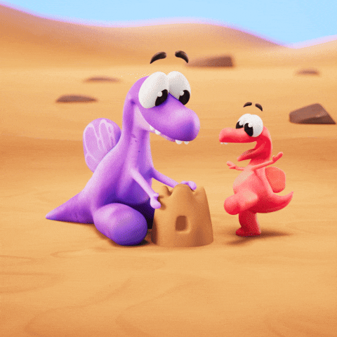 Sand Castle Oops GIF by Claynosaurz