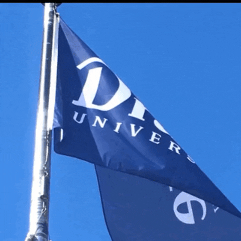 DrakeUniversity blue pride college flag GIF