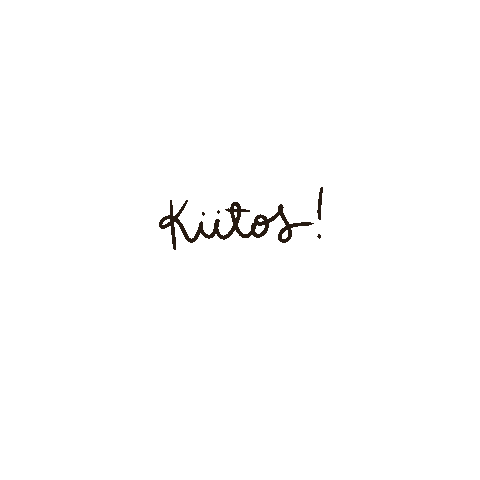 vaugraphics thank you beige kiitos vaugraphics Sticker