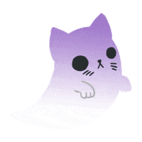 blackmilkclothing cat halloween ghost kitten Sticker