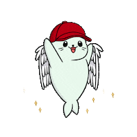 Flying Pump It Sticker by Sappy Seals