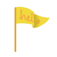 silentk3 hello hi wave yellow Sticker