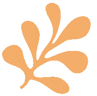 katemichelledesign fun orange plant leaf Sticker