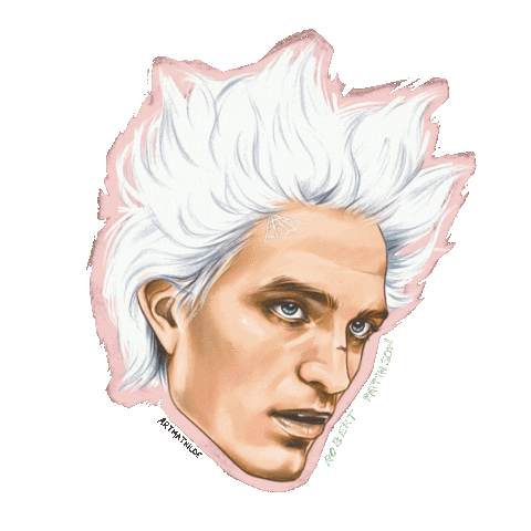 Artmathilde drawing twilight robert pattinson robert Sticker