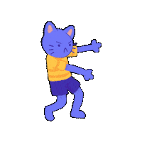 Will Smith Cat Sticker by Lorine Kirk