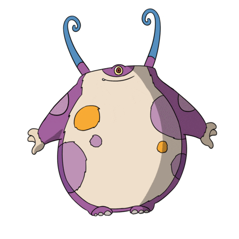 Happy Monster Sticker by Hungry Digital