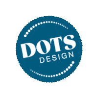 dotsdesign logo sticker blue round Sticker