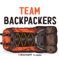 Travel Backpacker Sticker by Cdiscount Voyages