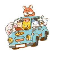 Car Driving Sticker by Dreamiez