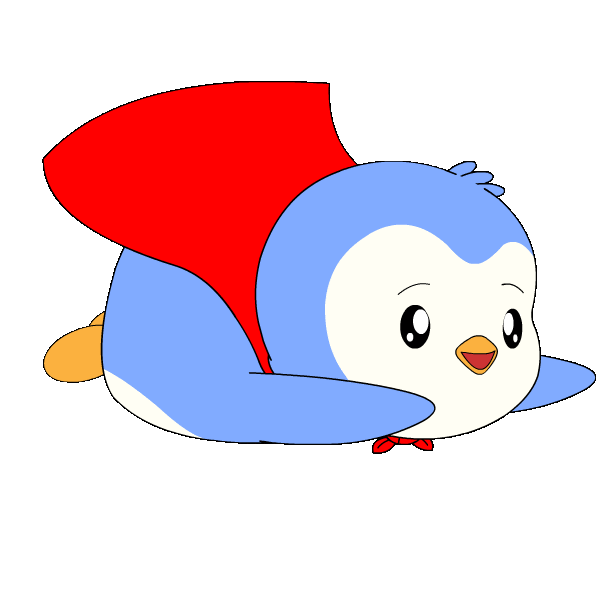 Flying On My Way Sticker by Pudgy Penguins