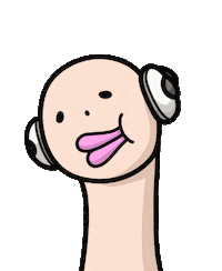 音楽 ヘッドホン Sticker