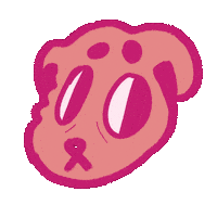 Aloverra dog what sad pink Sticker