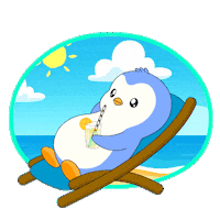 Chilling Good Morning Sticker by Pudgy Penguins
