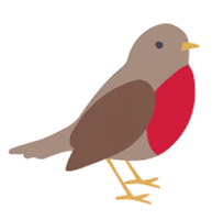Christmas Robin Sticker by Frugi