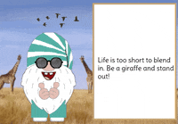 Gnome Giraffe GIF
