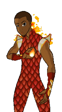 Fire Cameron Sticker by Demetre Durham